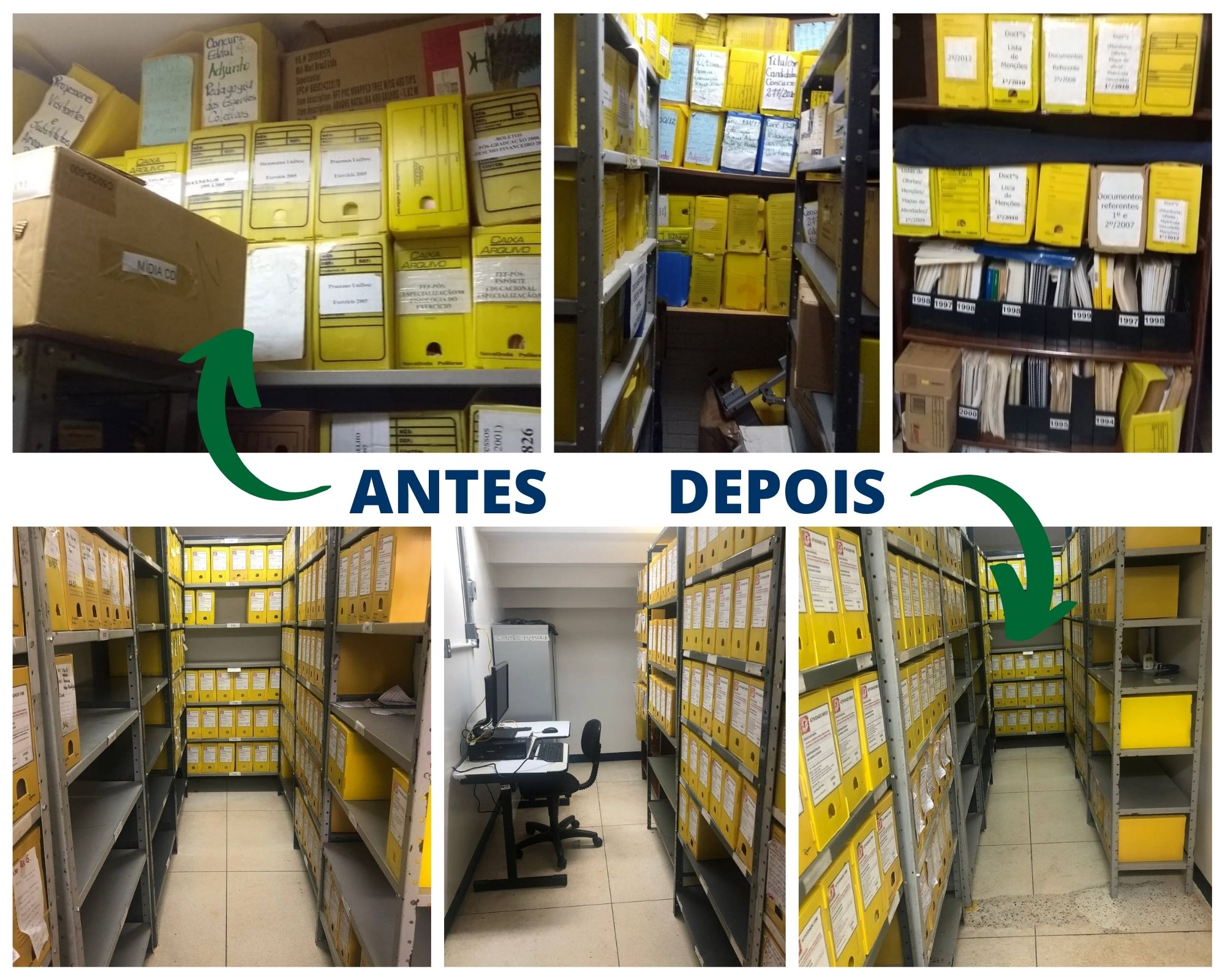Antes x depois arquivo FEF